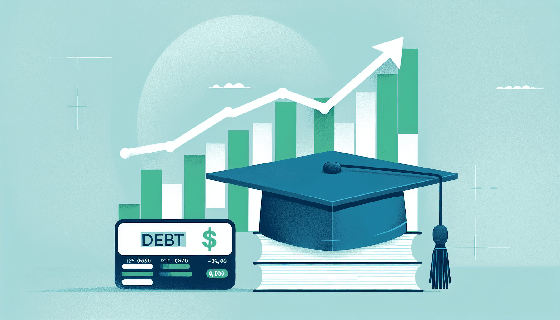 Person celebrating paying off student loan debt